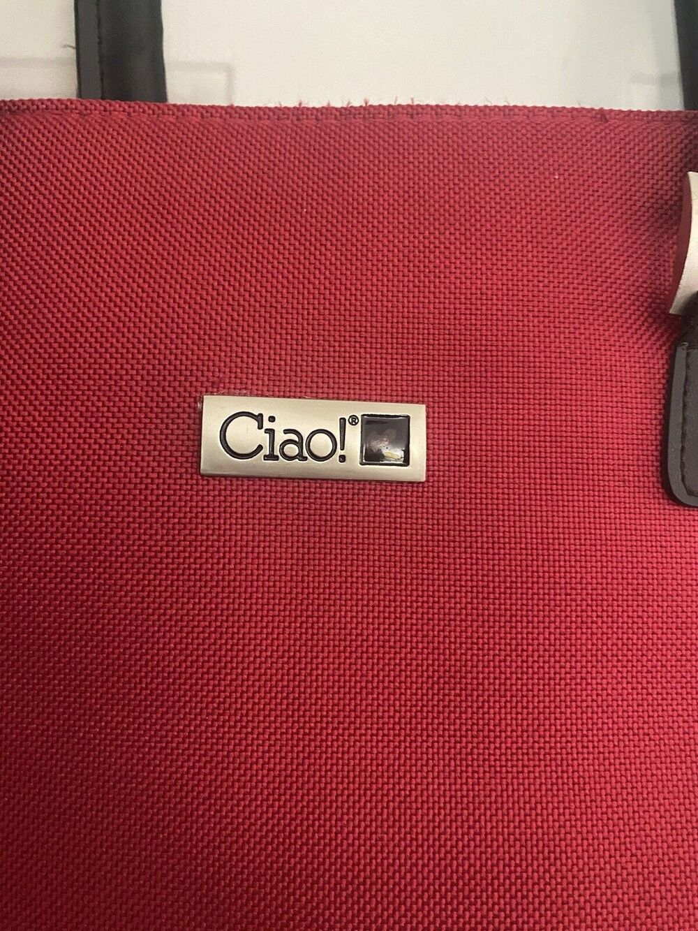 INVENTORY CLEAN OUT Ciao! Red Canvas Bag Very Good Condition